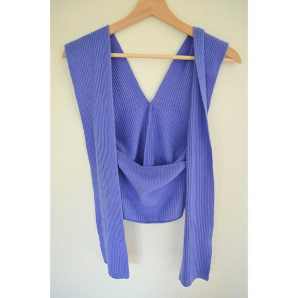 By Anthropologie Ribbed Cashmere Halter Top - Picture 5 of 7